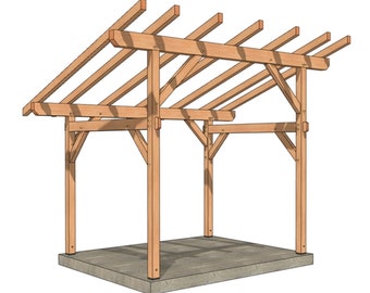 Plano de techo de cobertizo de 10 × 12