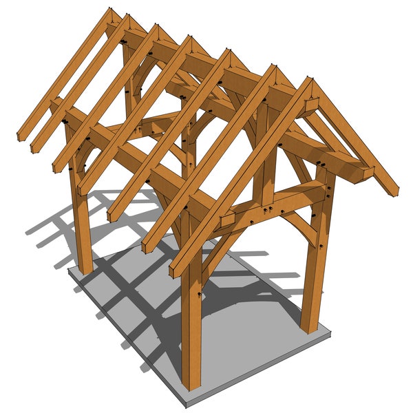 8x12 Timber Frame Plan