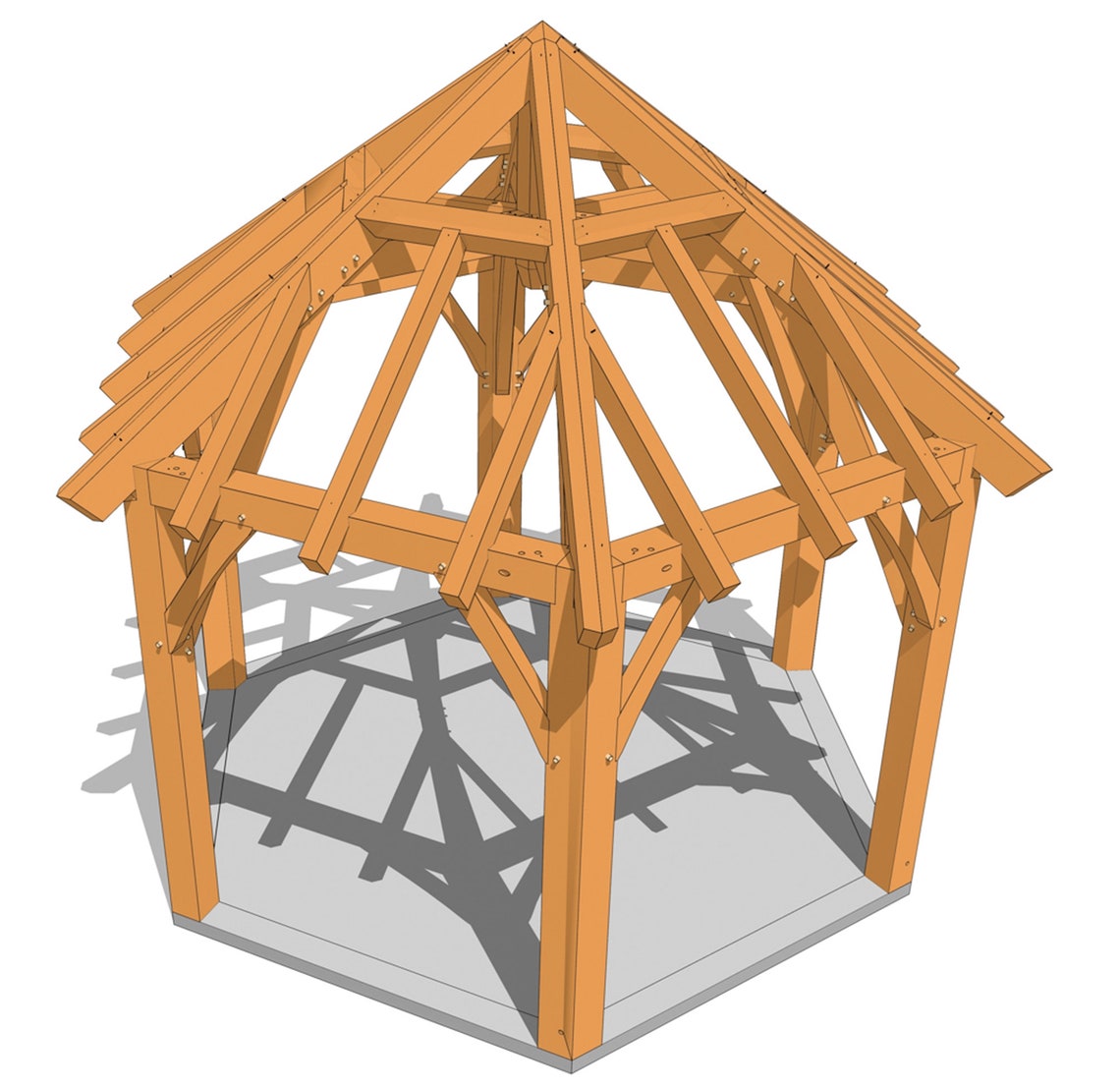 Hexagonal Pergola Plan Etsy