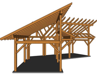 14×28 Winged Shed Pavilion