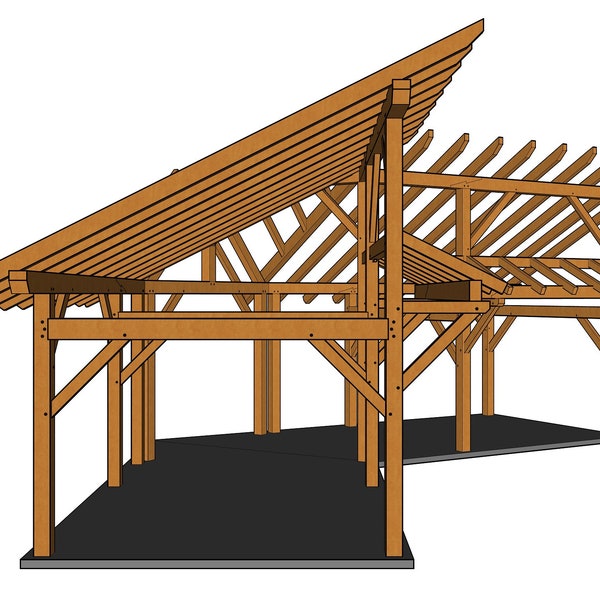 14×28 Winged Shed Pavilion