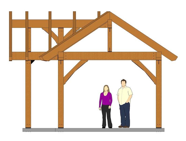Three Gable Post and Beam Pavilion Plan Etsy