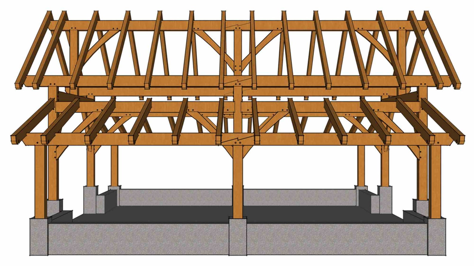 3228 Timber Frame Monitor Barn Etsy