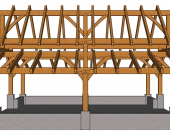 32×28 Timber Frame Monitor Barn
