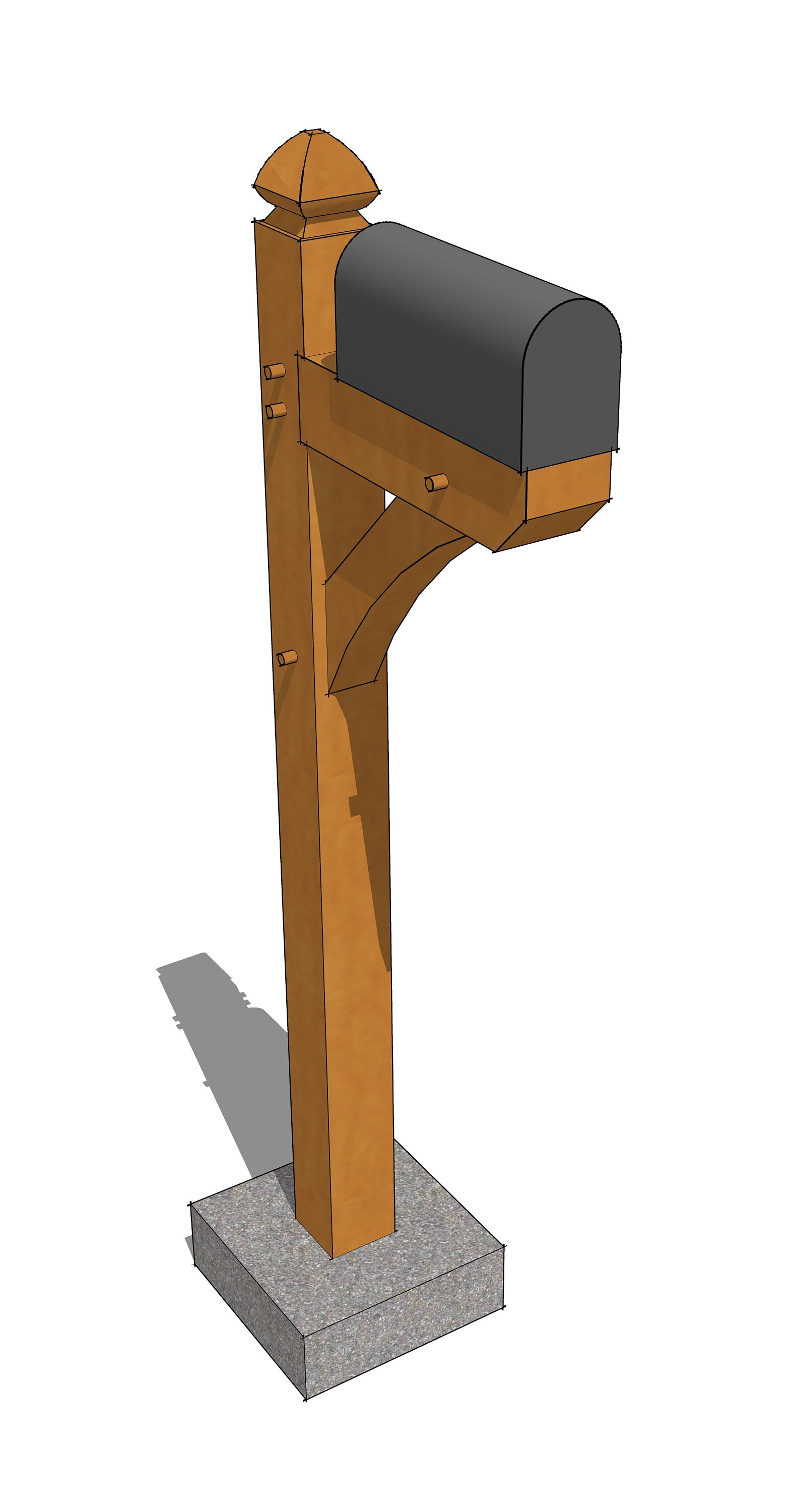 Heavy Timber Mailbox Post Plan Etsy