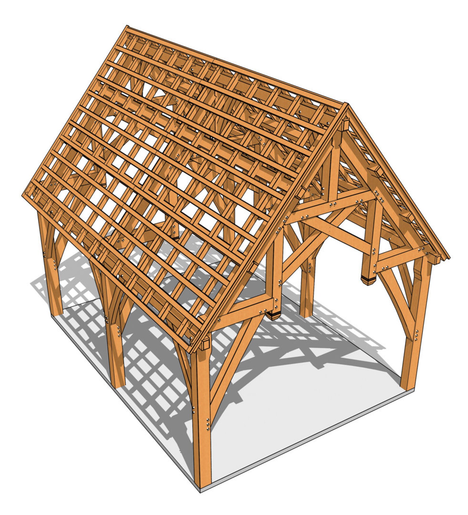 18x24 Hammer Beam Truss Plan Etsy