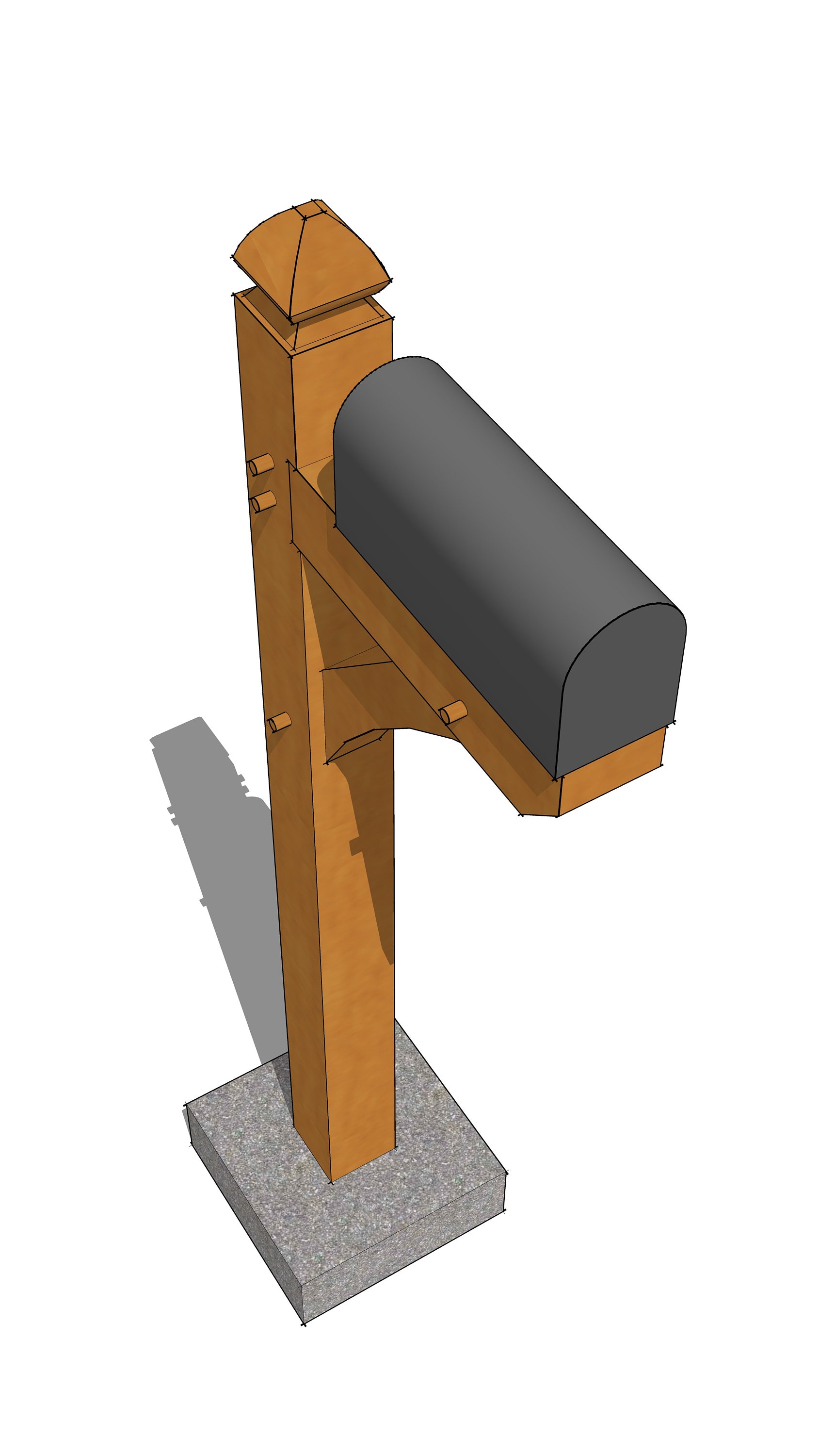 Heavy Timber Mailbox Post Plan Etsy