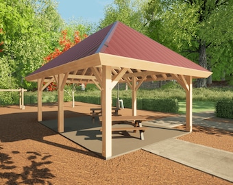 16×24 Hipped Pavilion Plan