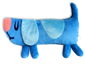 Bluey Long Dog Plush, Bluey Long Dog Pillow, Blue Dog Plush Toy, Bluey Themed Long Dog Hide And Seek Game, Bluey Personalized Pillow Gift