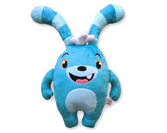 Abby Hatcher Bozzly Plush Toy, Bozzly Stuffed Animal, Bozzly Custom Plushie, Blue Rabbit Inspired by Abby Hatcher, Custom Personalized Plush