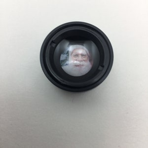 Santa Inside a Decorative Lens, Santa Cam Ornament, Santa Lens, Ornament Making Supply image 2