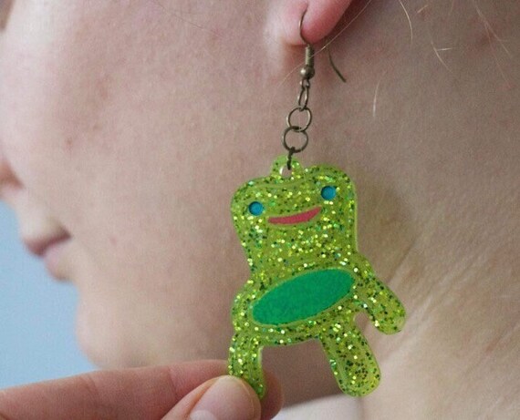Frog chair earrings deals