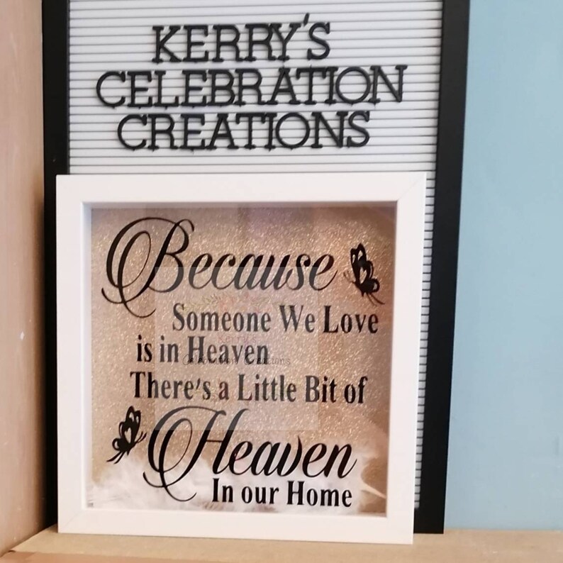 Memorial Gift in Memory Frame. Feather Memorial Frame. Etsy UK