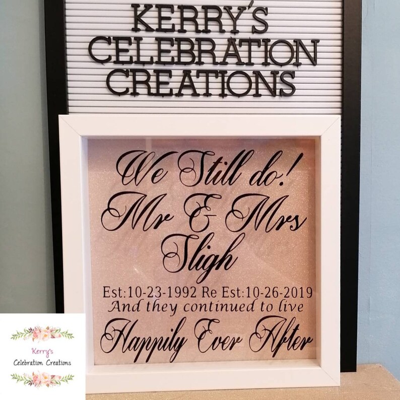 Personalised wedding vow renewal gift. Renewal of vows gift Etsy