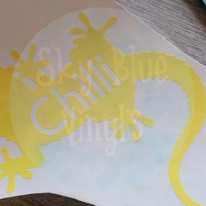 Crested gekco vinyl sticker, personalised crested gecko sticker, viv sticker, vivarium sticker, crested gecko viv sticker, gekco vinyl decal