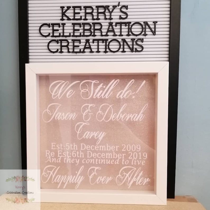  Personalised wedding vow renewal gift. Renewal of vows 