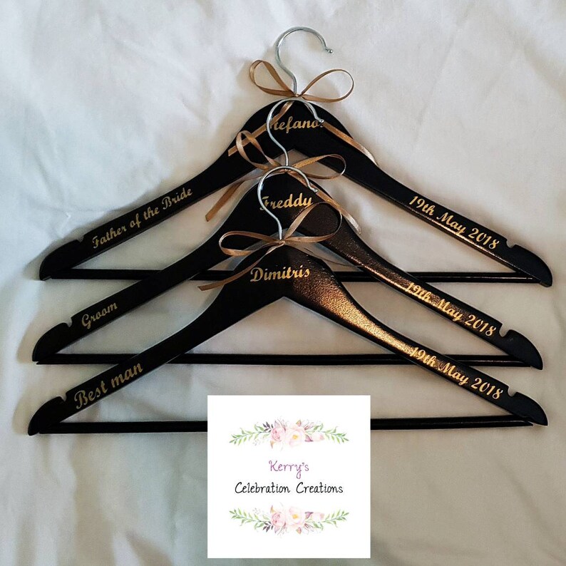 Personalised Wedding Hangers Bridal Party Hangers Wedding Etsy UK