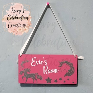 Children&#39;s bedroom door name plaque, children&#39;s name sign, personalised name sign for children&#39;s room, playroom door sign, bedroom door sign