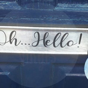 Oh...hallo! Letterbox Aufkleber, Letterbox Vinyl, Letterbox Schild, Letterbox Label, Letterbox Aufkleber,