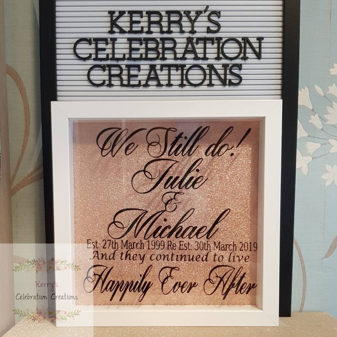 Personalised Wedding Vow Renewal Gift. Renewal of Vows Gift Etsy UK