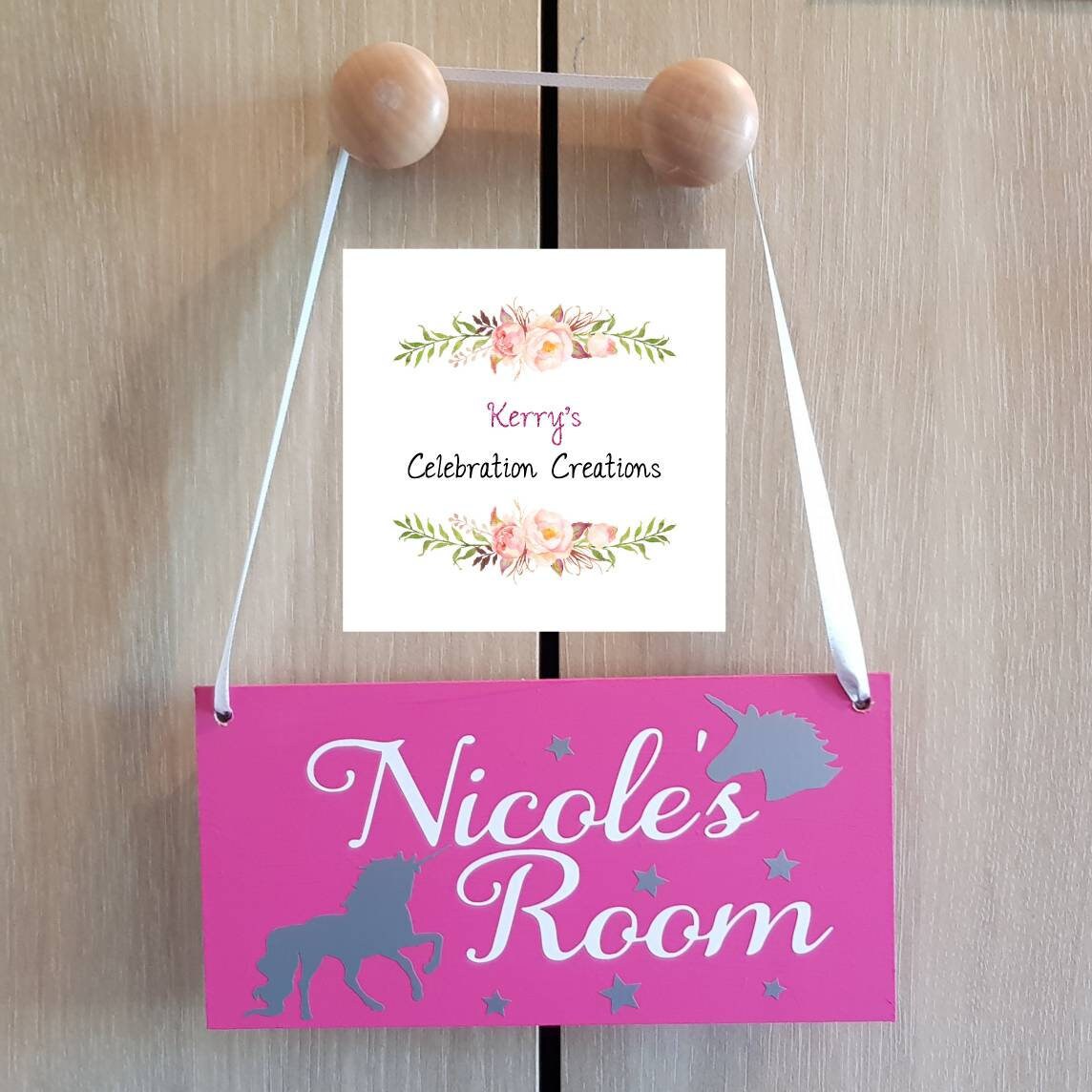Children's bedroom door name plaque children's name | Etsy