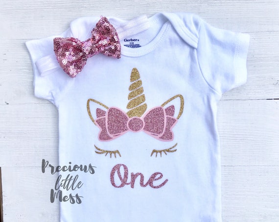 First Birthday Outfit Girl Unicorn Birthday Outfit Baby Girl Etsy