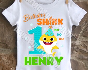 baby shark 3rd birthday shirt