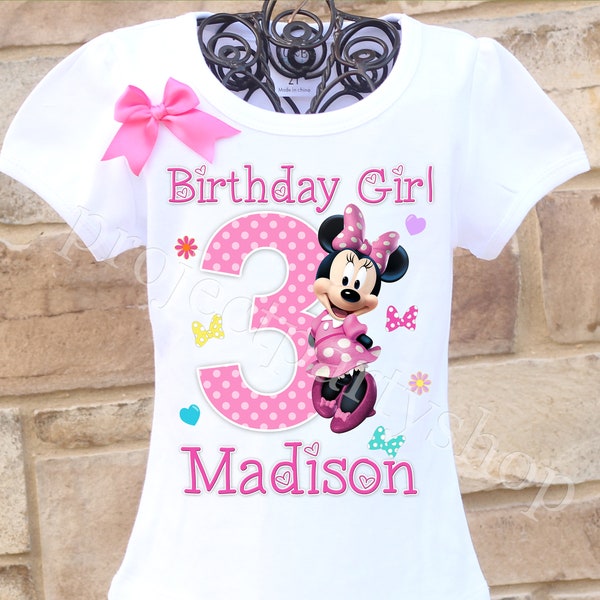 Minnie Mouse Birthday Shirt, Minnie Mouse Birthday Outfit, Minnie Mouse First Birthday, Minnie Mouse Birthday Party Ideas