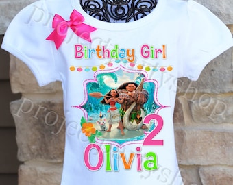 Hawaiian Moana Birthday Shirt