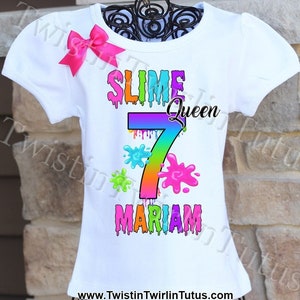 Slime Birthday Shirt Slime Queen Birthday Shirt Slime - Etsy