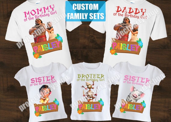 Moana Family Birthday Shirts Moana Birthday Shirt Moana Family