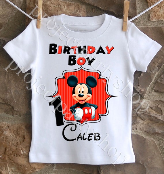 adecuado barro suspensión Camisa de cumpleaños de Mickey Mouse camisa de niño de - Etsy España