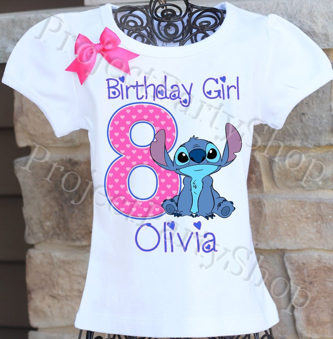 Official Disney Lilo & Stitch Gifts Girls T-Shirt Pink