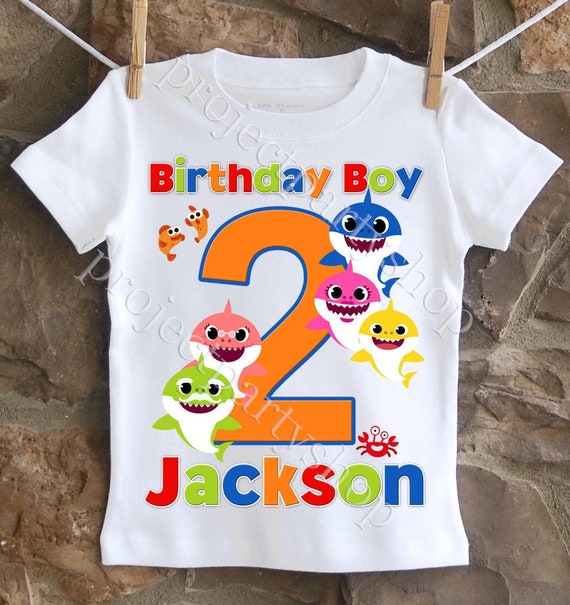 birthday boy baby shark shirt