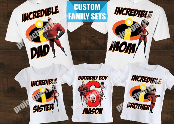 playeras personalizadas de los increibles