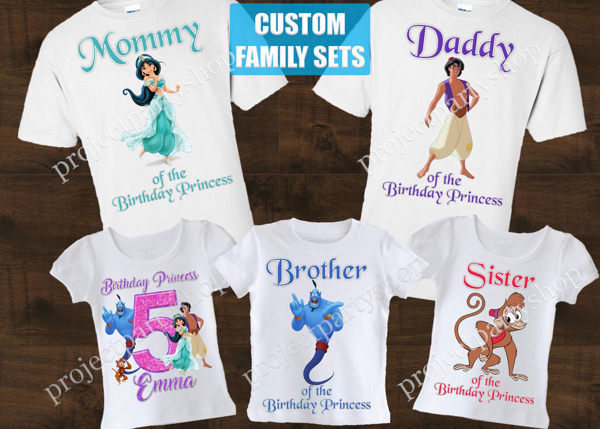 Aladdin Family Birthday Shirts Princess 