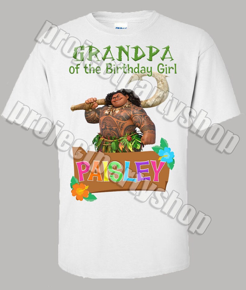moana birthday shirts for family