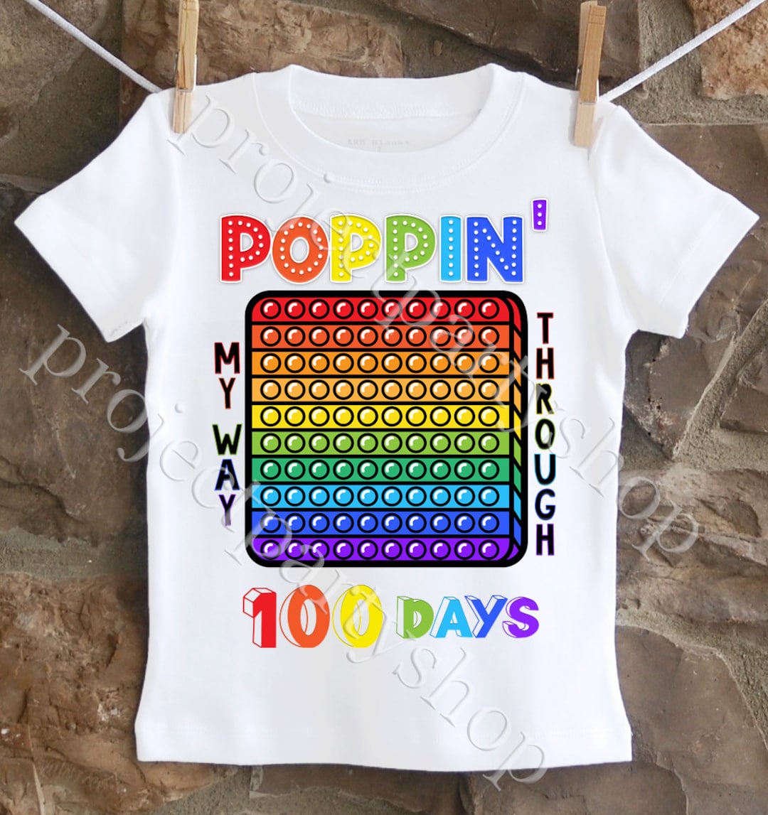 Monica alledaags Digitaal 100th Day of School Pop It Shirt 100 Days of School Shirt - Etsy
