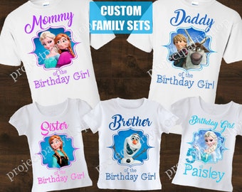 Gefrorene Familie Geburtstag Shirts, Frozen 2 Geburtstag Shirt Set, Elsa Familie Geburtstag Shirt Set