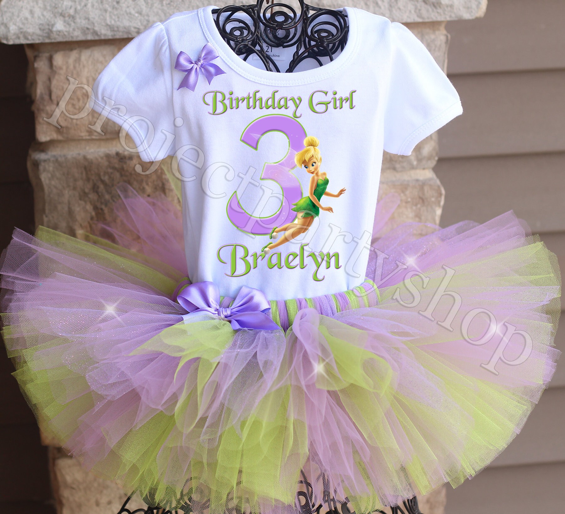Tinkerbell Birthday Tutu Outfit 