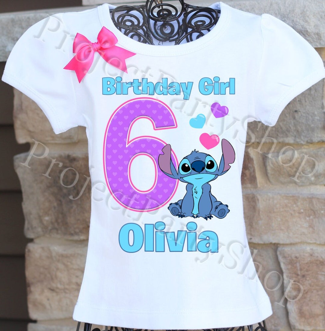 Camicia di compleanno di Stitch, camicia di compleanno di Lilo e Stitch,  vestito di compleanno di Stitch, idee per feste di compleanno di Stitch -   Italia