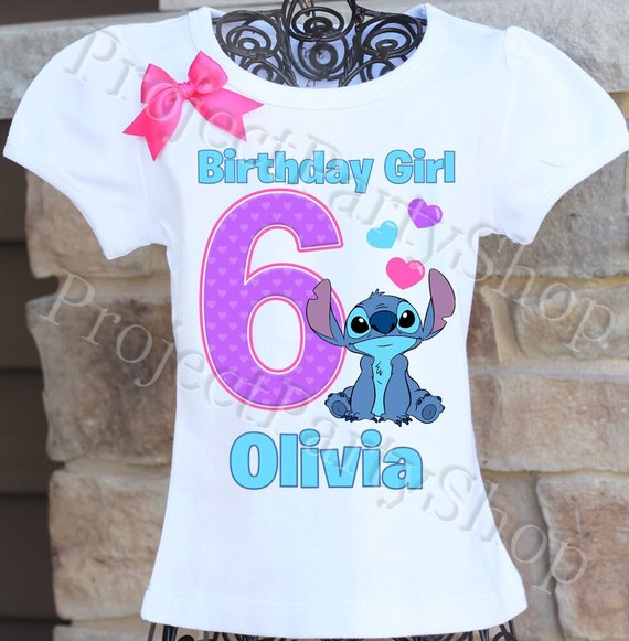 Camicia di compleanno di Stitch, camicia di compleanno di Lilo e