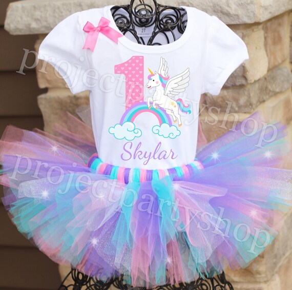 unicorn birthday tutu set