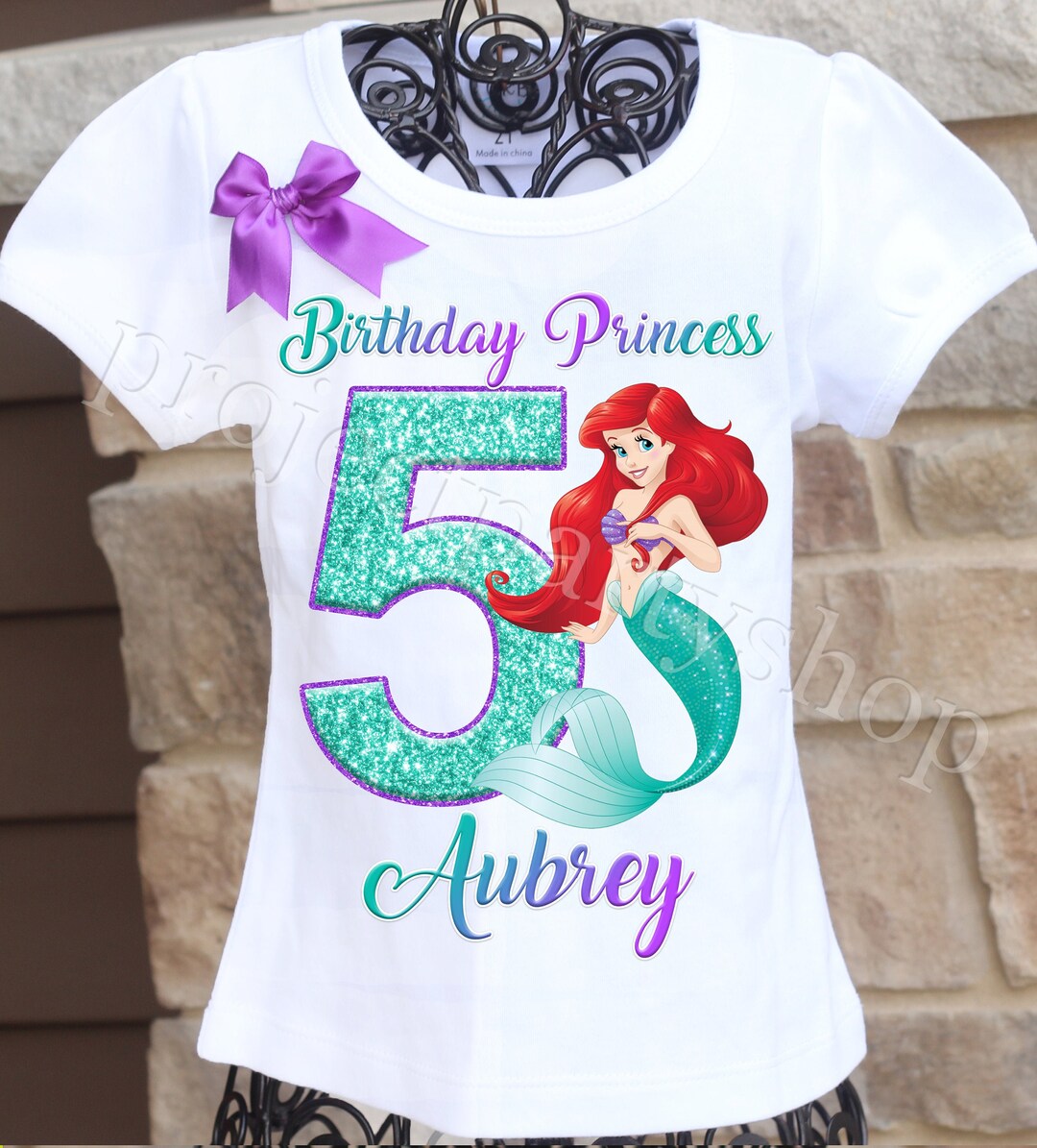 Mermaid birthday hotsell shirts
