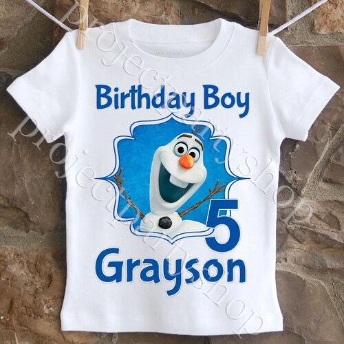Olaf Birthday Boy Shirt Boys Frozen Birthday Shirt Frozen Etsy