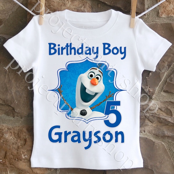 Olaf Birthday Boy Shirt, Boys Frozen Birthday Shirt, Frozen Birthday Shirt, Frozen 2 Birthday Shirt, Olaf Birthday Shirt