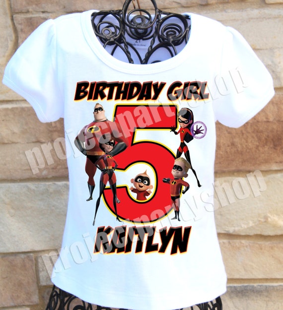 Playeras de los increibles para cumpleaños hot sale
