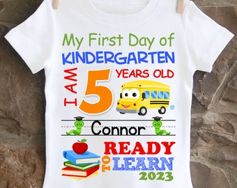 First Day of Kindergarten Shirt, First Day of School Shirt, First Day of Preschool Shirt, Boys First Day of Kindergarten Shirt, Boys School