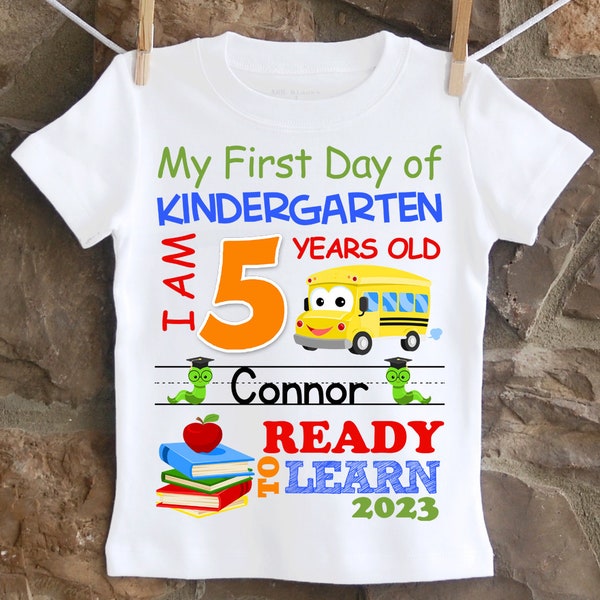 First Day of Kindergarten Shirt, First Day of School Shirt, First Day of Preschool Shirt, Boys First Day of Kindergarten Shirt, Boys School