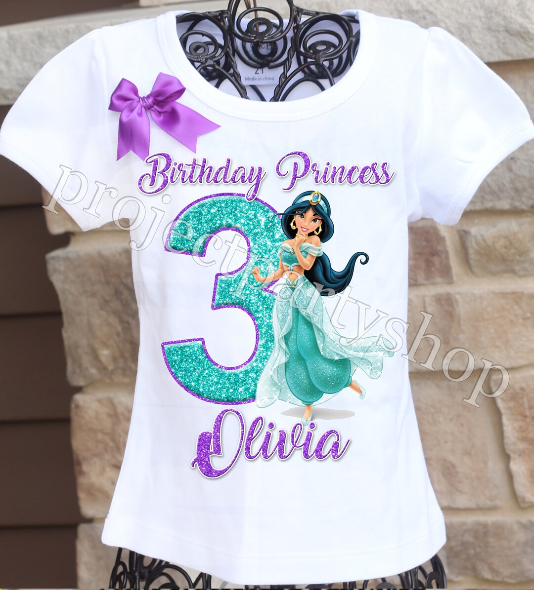 Princess Jasmine Birthday Shirt, Aladdin Birthday Shirt, Jasmine